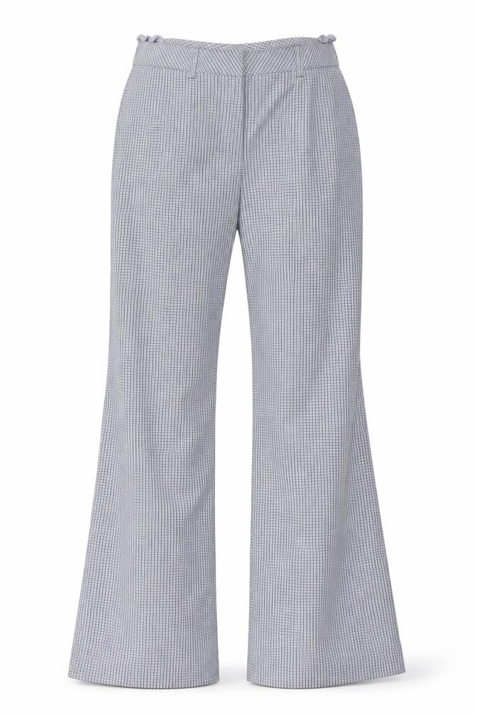 Hirsch Womens Blue Check  Trousers  Size 28 in L31 in