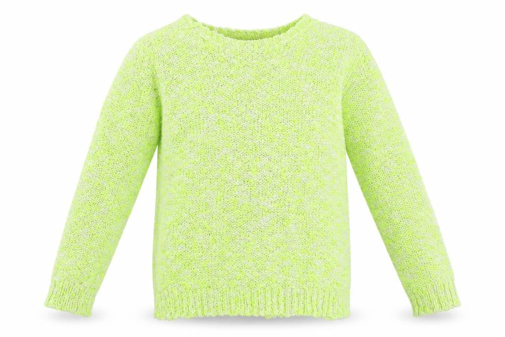 Front view of Young Dimension girls’ green full zip jumper, size 8-9, years