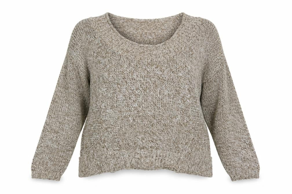 Front view of American Rag Cie women’s brown jumper, size L