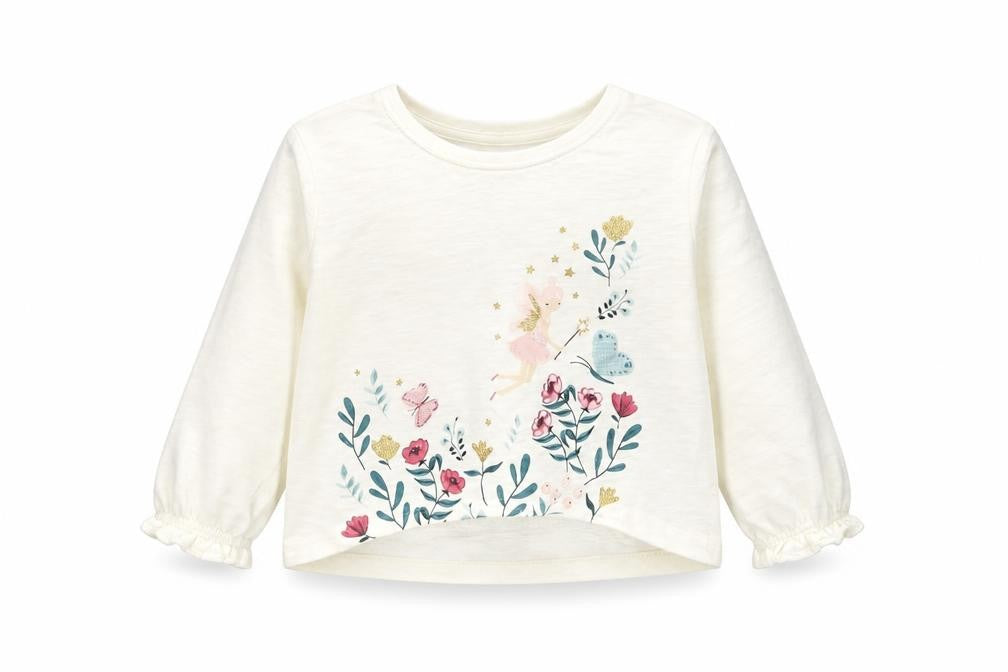 Front view of Primark Baby White Basic T-Shirt, size 12-18, Months