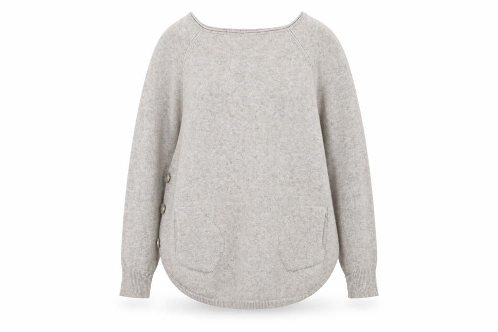 Front view of Preworn women’s brown knit jumper, size M