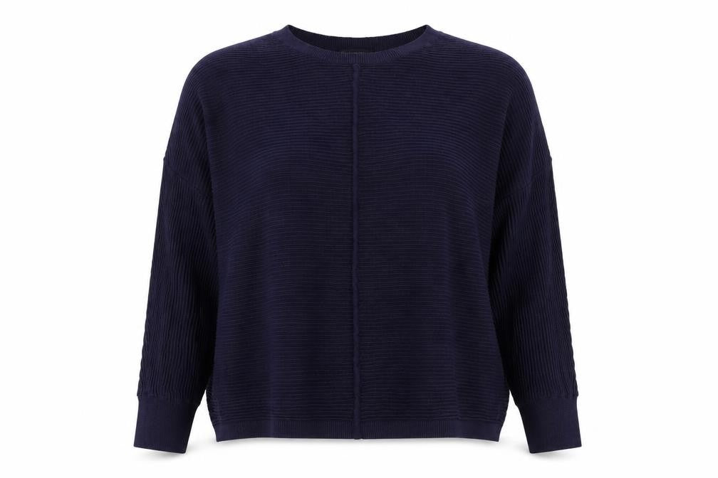 Front view of F&F women’s blue jumper, size UK 16
