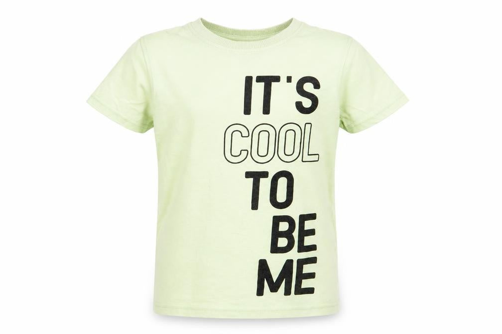 Front view of Asda George boys’ green basic t-shirt, size 5-6, years