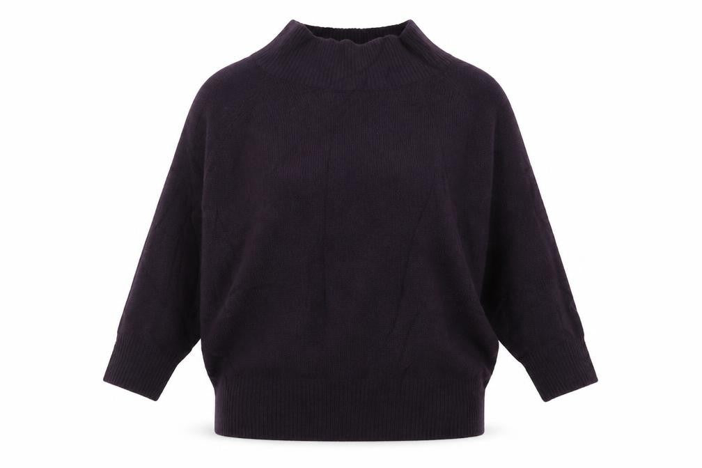 Front view of New Look women’s purple jumper, size L