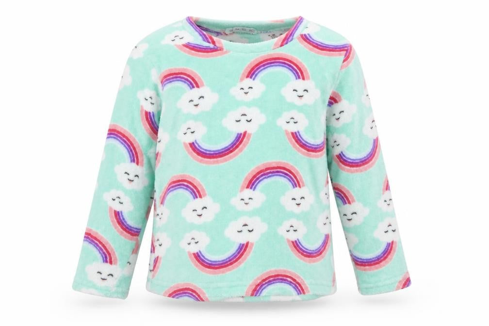 just like you Girls Green Geometric  Top Pyjama Top Size 10-11 Years  - RAINBOWS