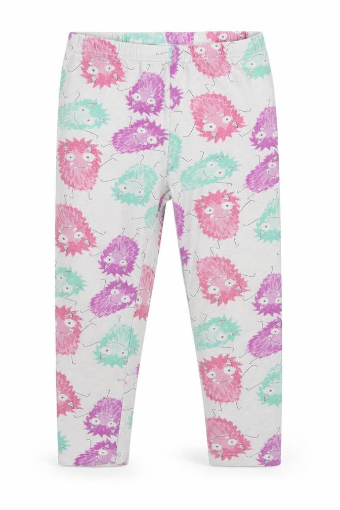 Very Girls White Geometric  Top Pyjama Pants Size 6 Years  - MONSTER