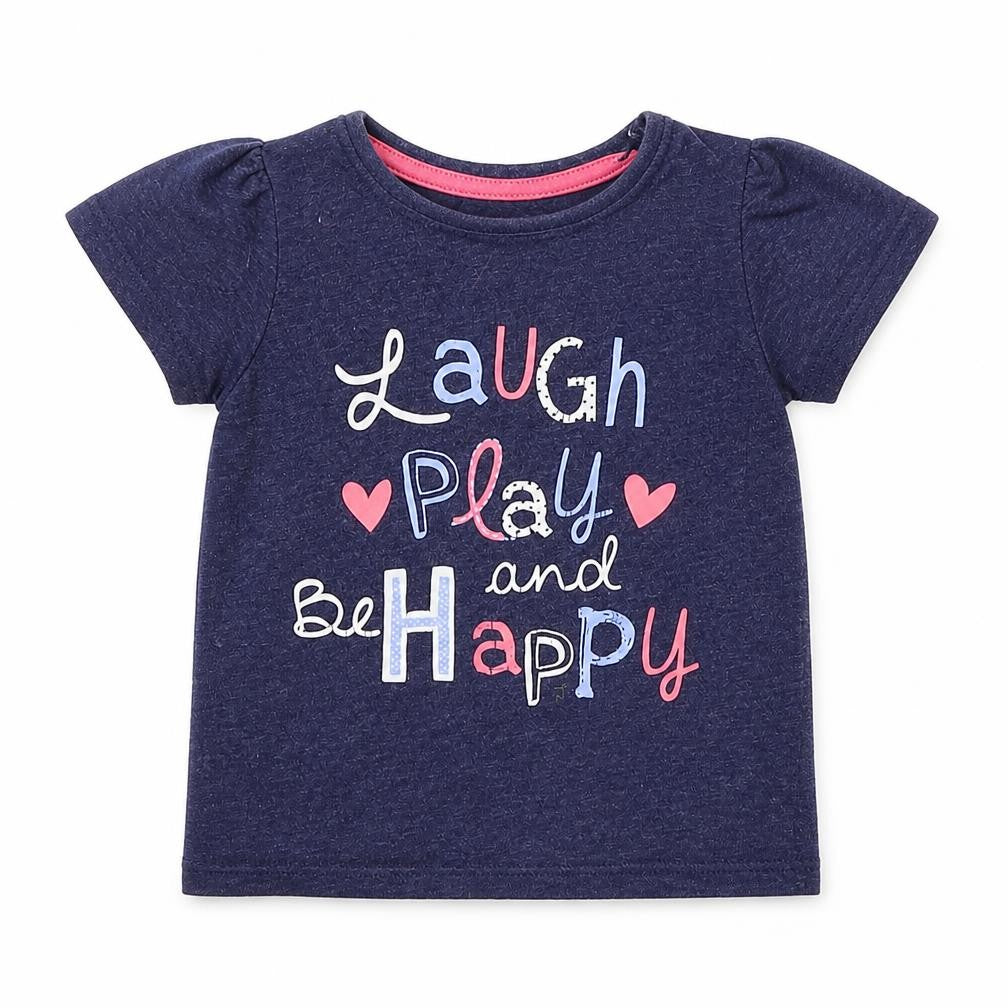 Front view of Young Dimension Baby Blue Basic T-Shirt, size 24, Months
