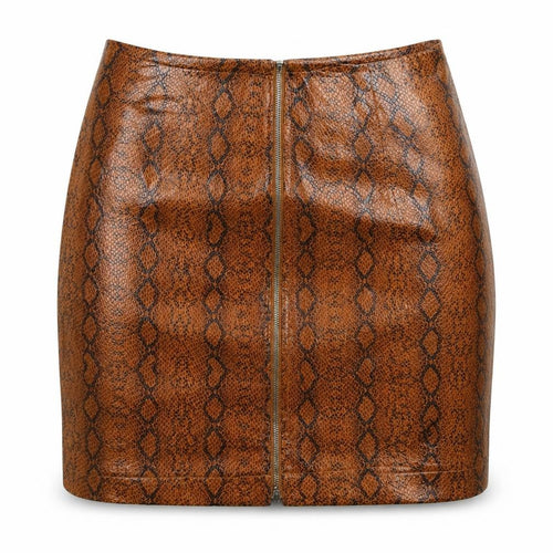 Naanaa Womens Brown Animal Print  Mini Skirt Size 8
