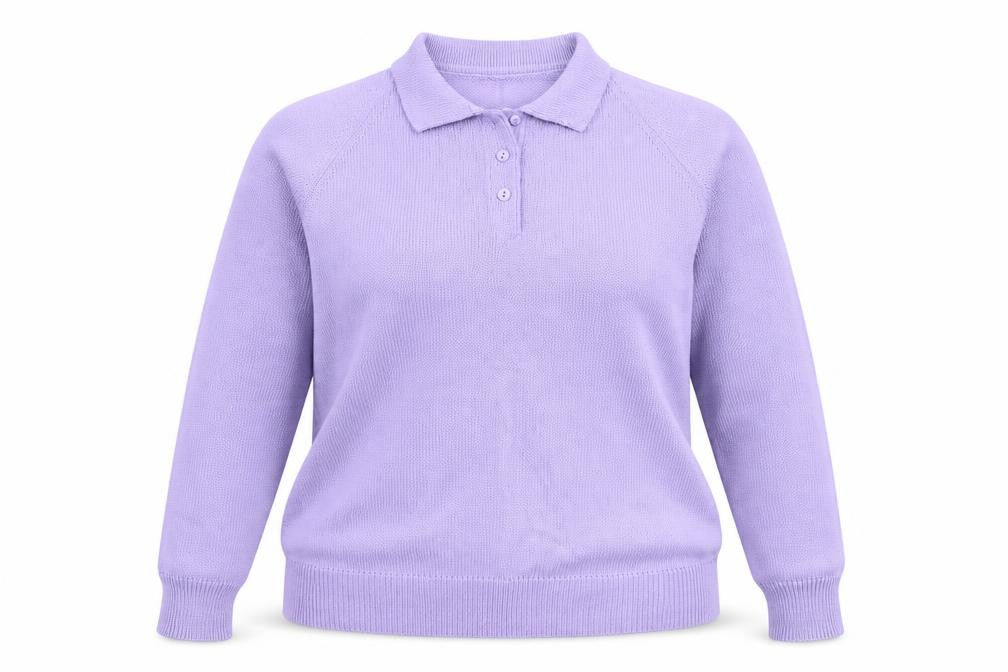 Front view of Collection women’s purple knit jumper, size UK 16