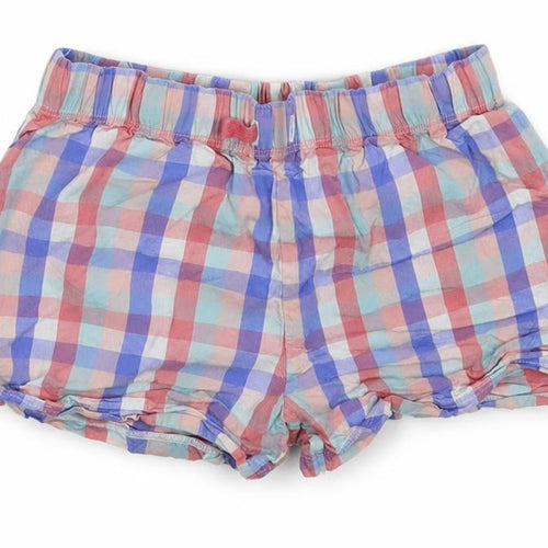 Marks and Spencer Girls Multicoloured Check  Hot Pants Shorts Size 5-6 Years