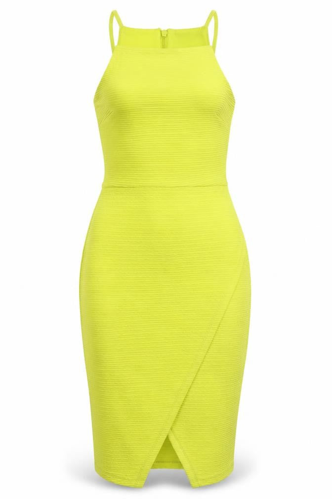 Front view of New Look women’s green bodycon, size UK 8
