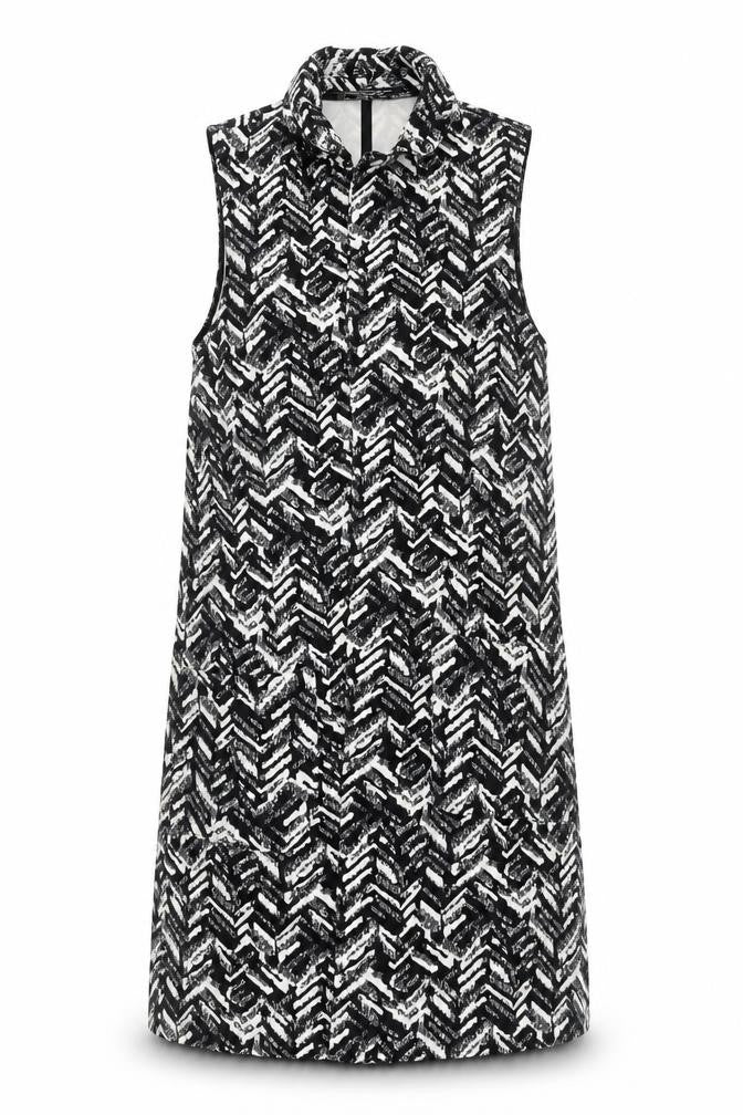 Dorothy Perkins Womens Black Geometric  Gilet Jacket Size 8