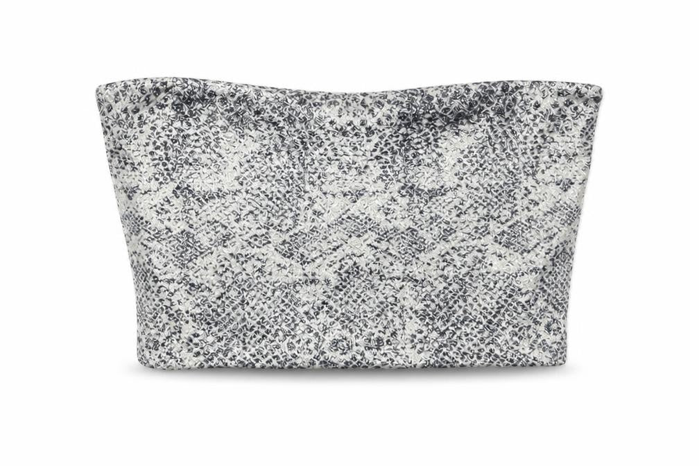 Topshop Womens Silver Animal Print  Cropped Tank Size 6  - Boob Tube
