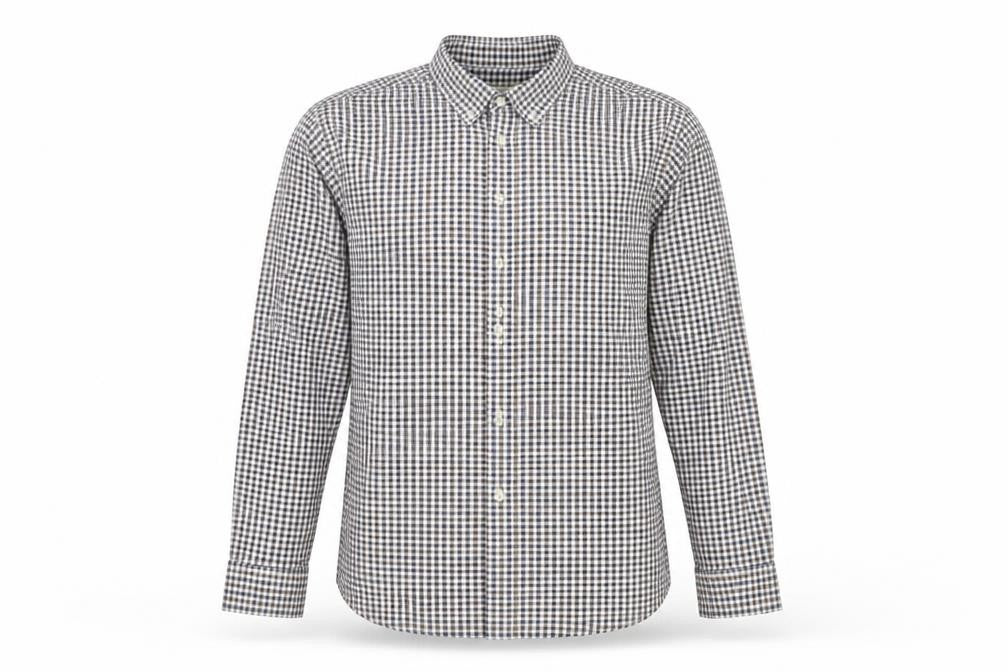 Front view of Northwood men’s multicoloured check button-up, size M