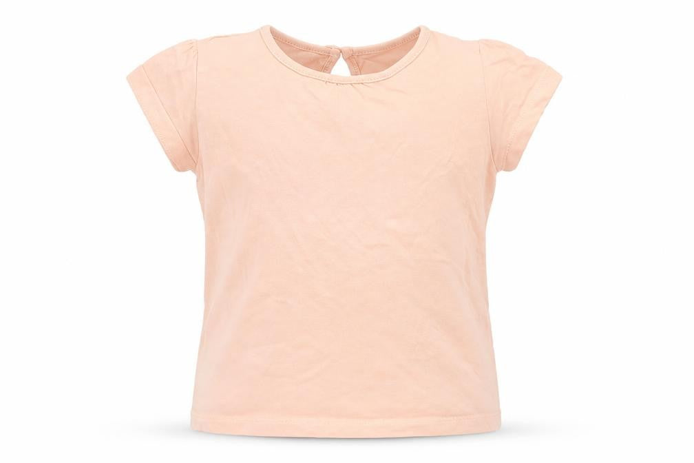 Front view of F&F girls’ pink basic t-shirt, size 2-3, years