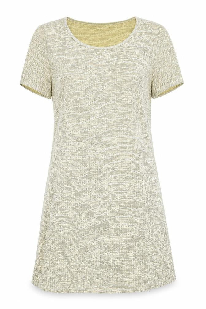 Front view of BHS women’s gold slip dress, size UK 10