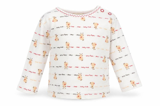 Front view of Zip Zap Baby White Basic T-Shirt, size 0-3, Months