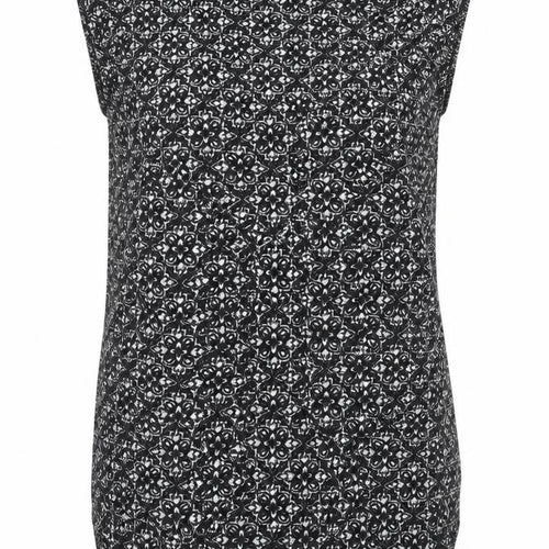 F&F Womens Black Floral  Tunic Blouse Size 6