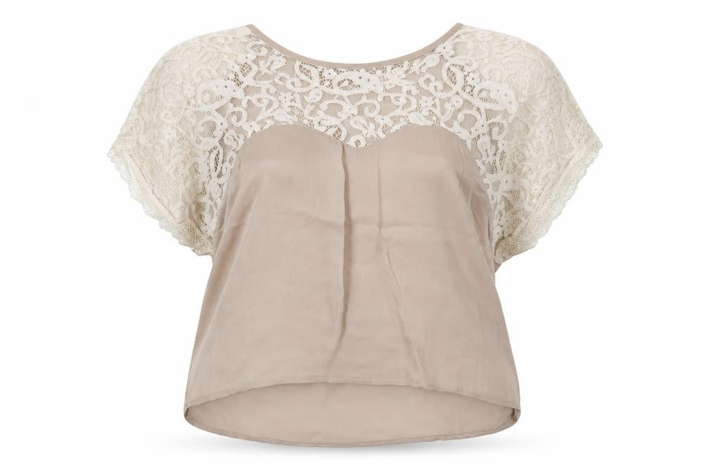 Kirei Womens Beige   Basic T-Shirt Size M