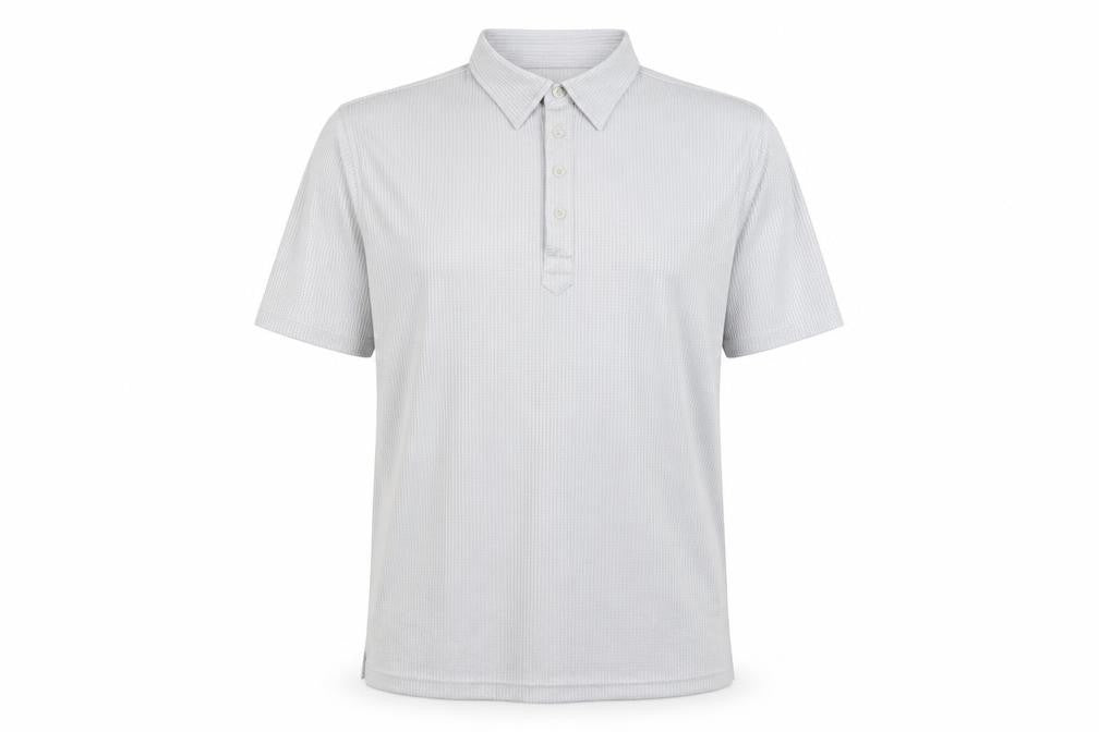 Front view of Originals men’s grey polo, size XL