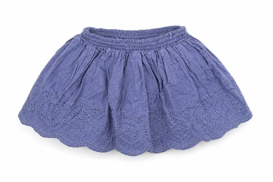 Front view of George girls’ blue a-line skirt, size 2-3, years