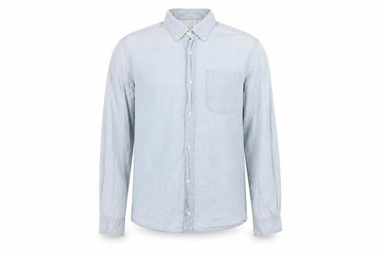 Front view of River Island men’s grey button-up, size M
