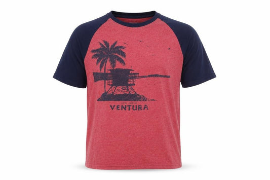 Front view of Marks & Spencer men’s pink t-shirt, size S