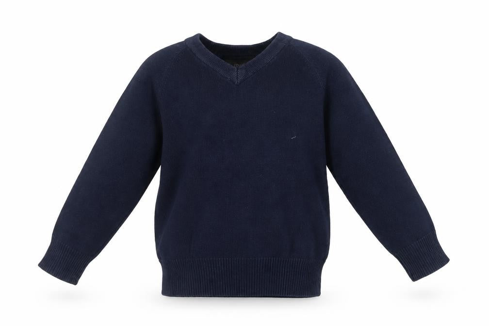 Front view of Next boys’ blue pullover sweatshirt, size 3-4, years