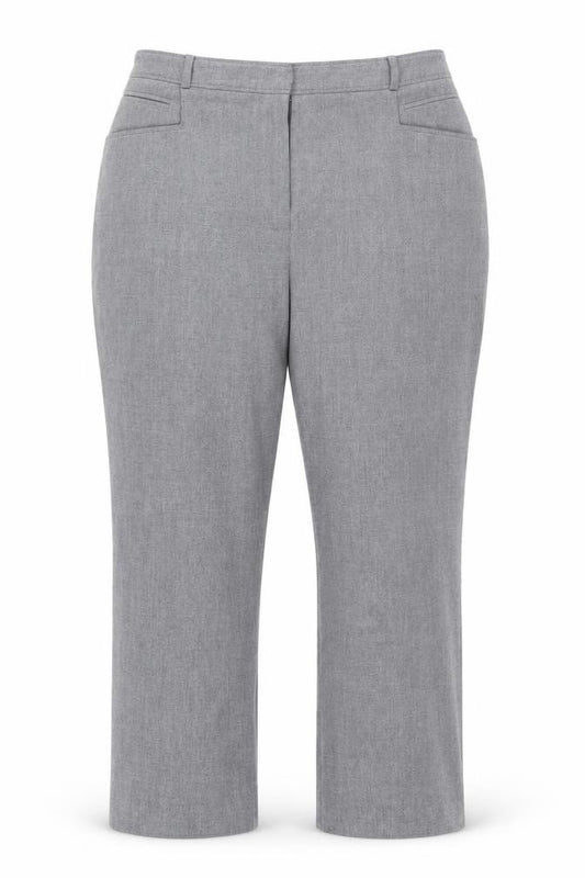 Front view of Capsule women’s grey trousers, size UK 16, 23-inch leg