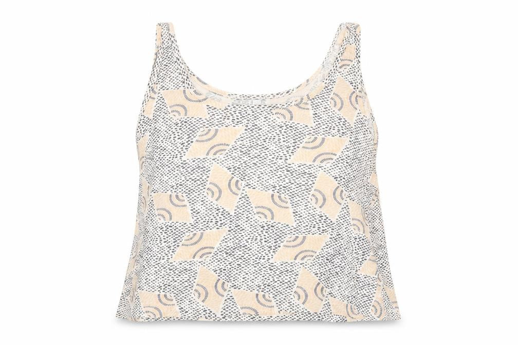 Front view of Vero Moda women’s multicoloured argyle/diamond cropped tank, size S