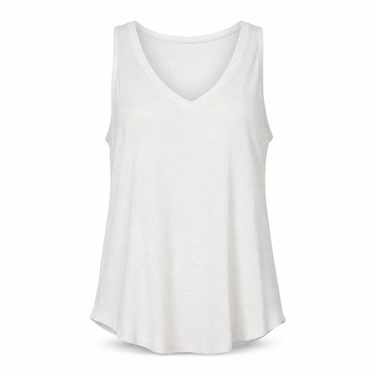 Front view of Atmosphere women’s white basic tank, size UK 14