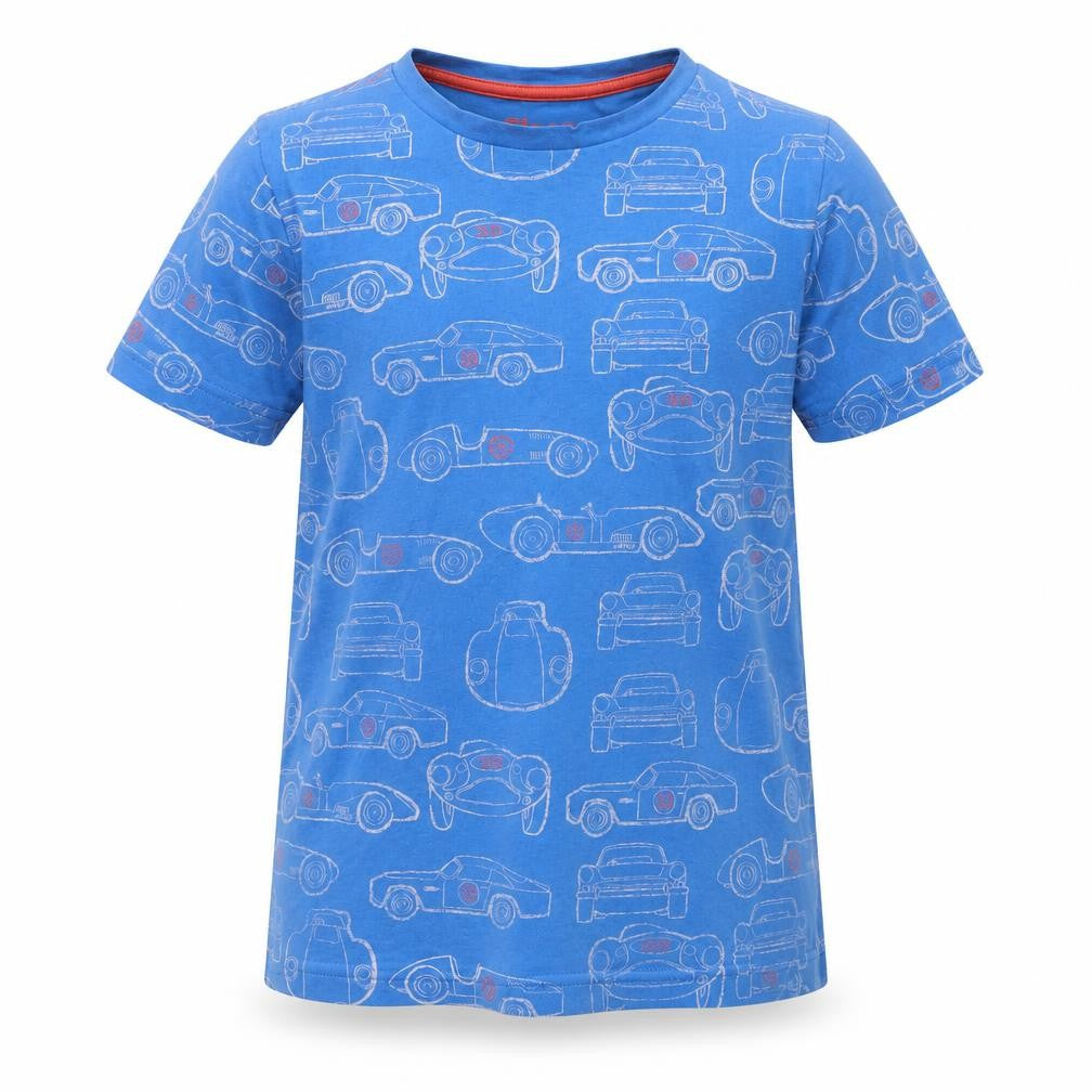 M&S Boys Blue    Pyjama Top Size 9-10 Years  - Car Print