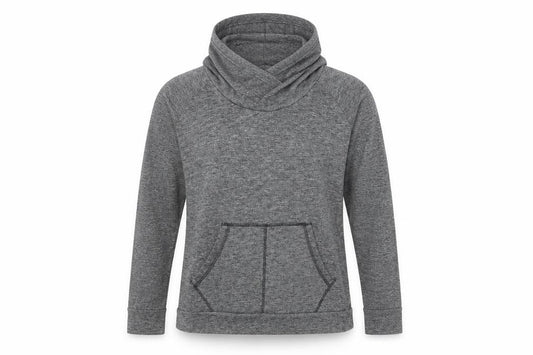 Front view of Next women’s grey pullover hoodie, size UK 10