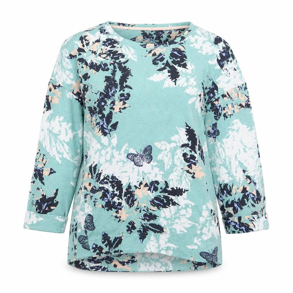 Front view of Marks & Spencer women’s blue jumper, size UK 8