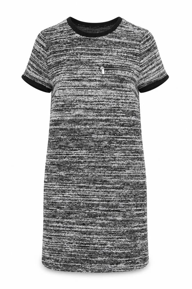 New Look Womens Grey Striped  T-Shirt Dress  Size 8