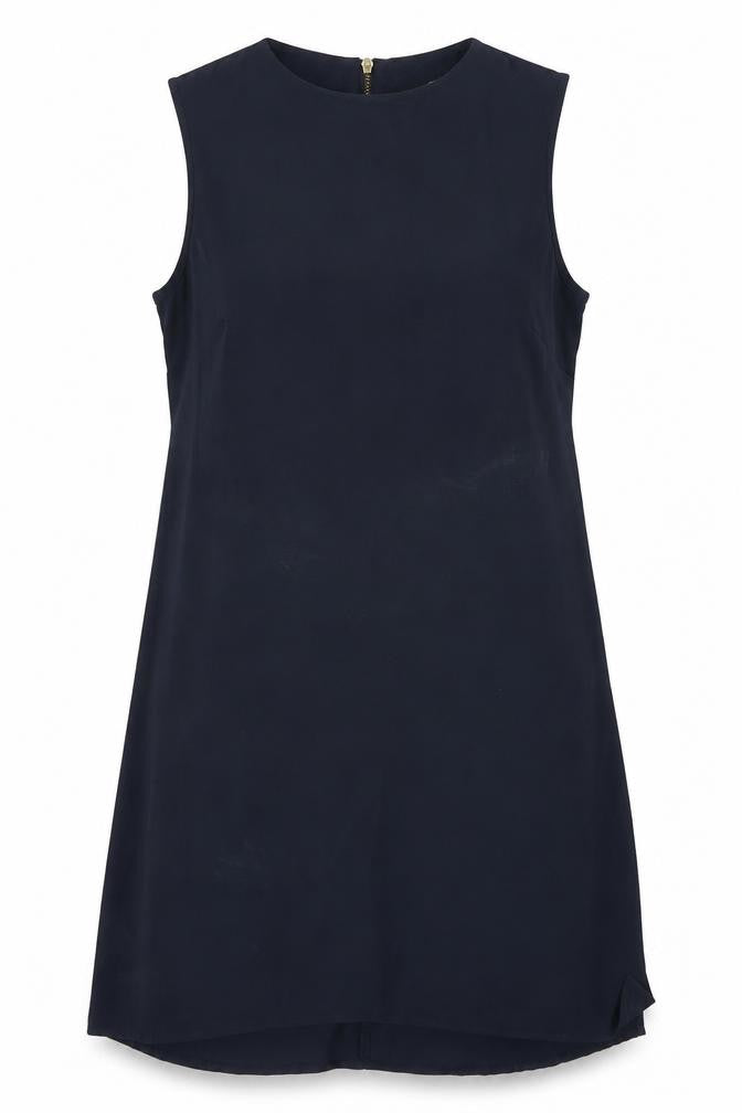 Front view of Atmosphere women’s blue a-line, size UK 14