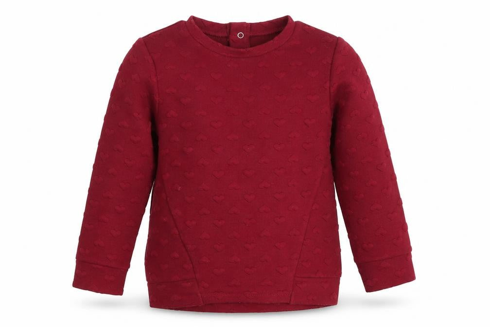 Front view of Nutmeg girls’ purple jumper, size 5-6, years