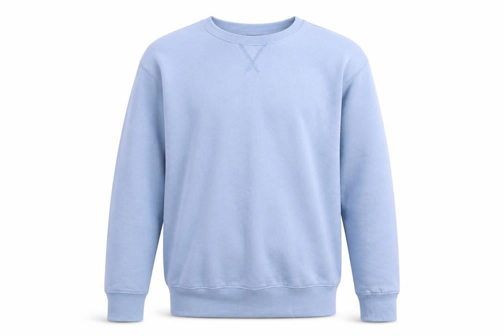 Front view of New Look men’s blue jumper, size S