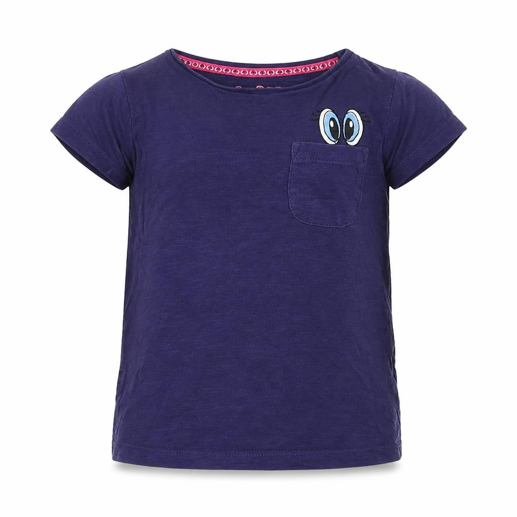 F&F Girls Blue   Basic T-Shirt Size 2-3 Years  - Pocket Eyes