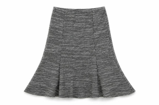 Front view of Marks & Spencer women’s grey tulip skirt, size UK 8