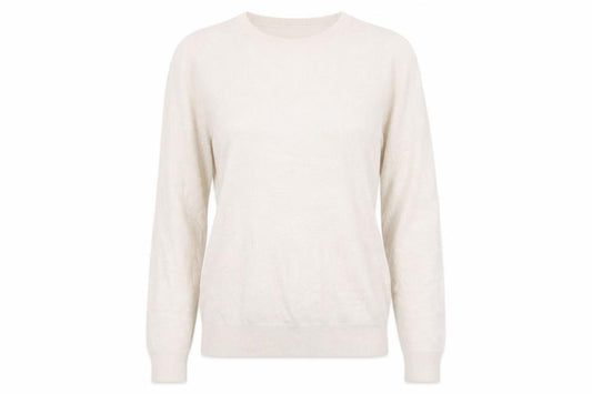 Front view of Next women’s ivory floral jumper, size UK 12