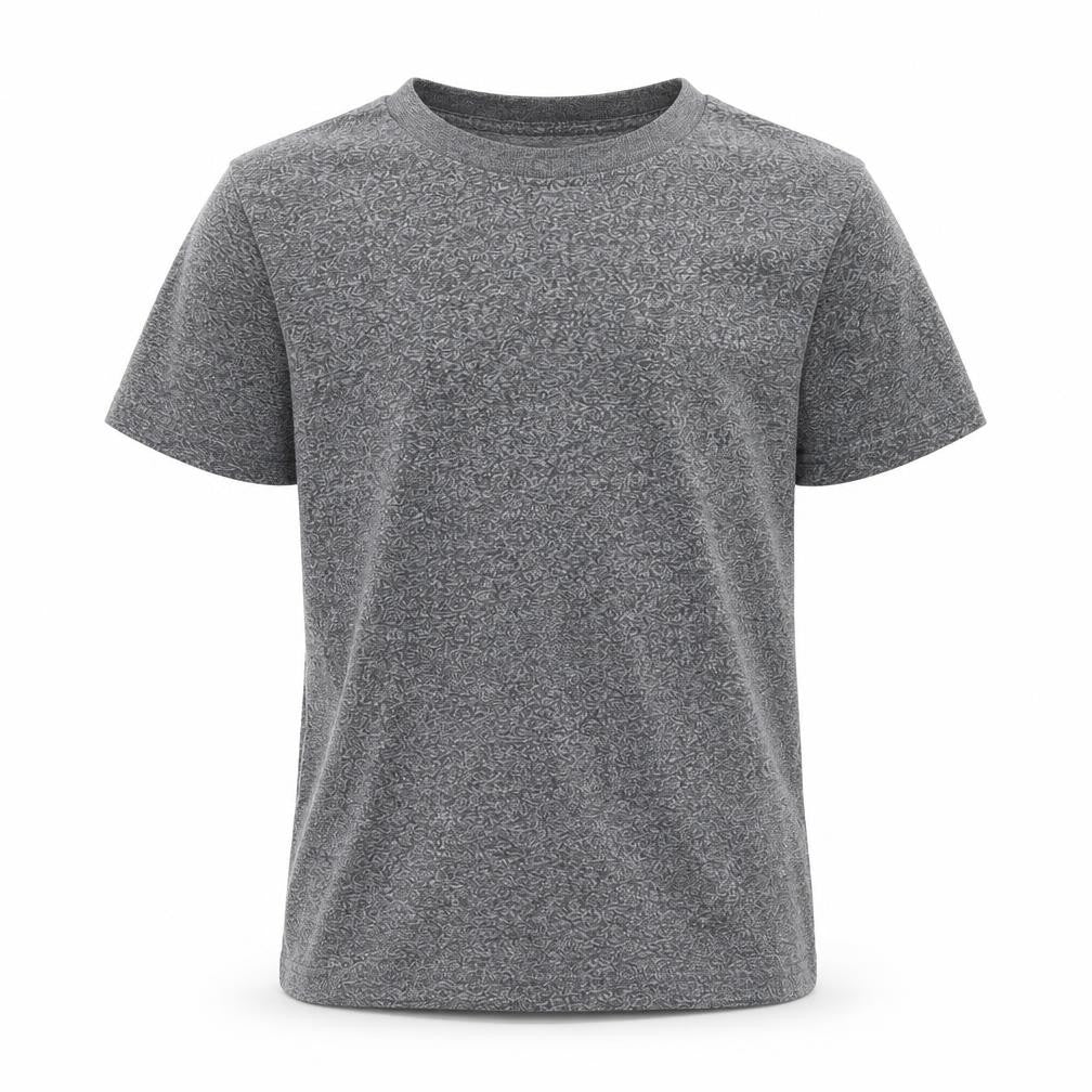 Front view of Nutmeg boys’ grey basic t-shirt, size 7-8, years