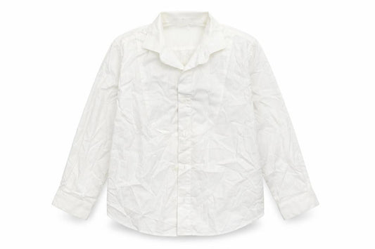 Front view of BHS boys’ white basic button-up, size 9-10, years