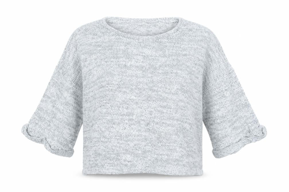 Front view of Dorothy Perkins women’s grey basic t-shirt, size UK 12