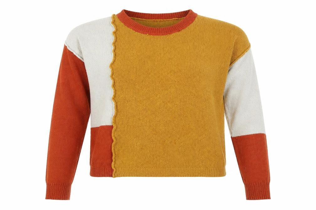 Front view of Yes Lola women’s brown jumper, size S