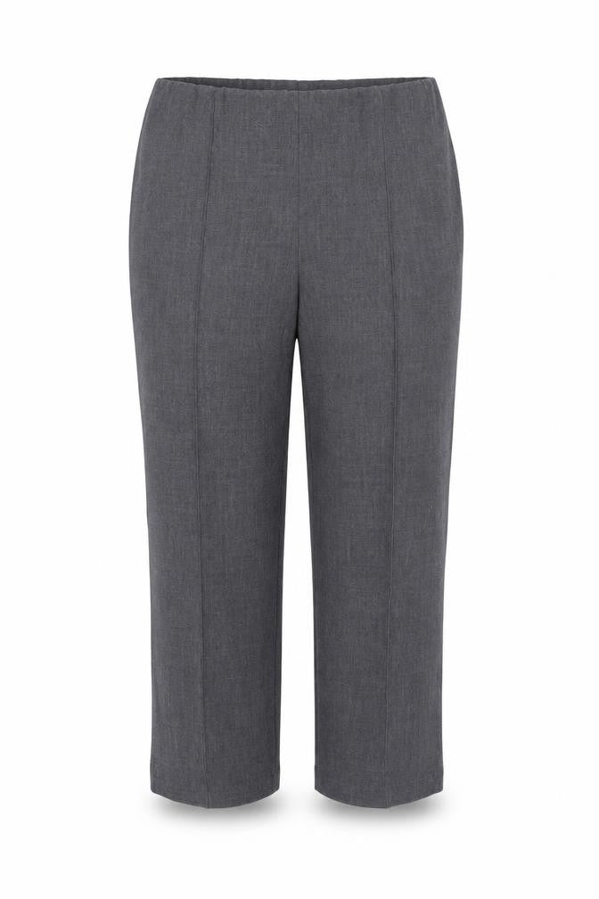 Front view of EWM women’s grey trousers, size UK 18, 28-inch leg