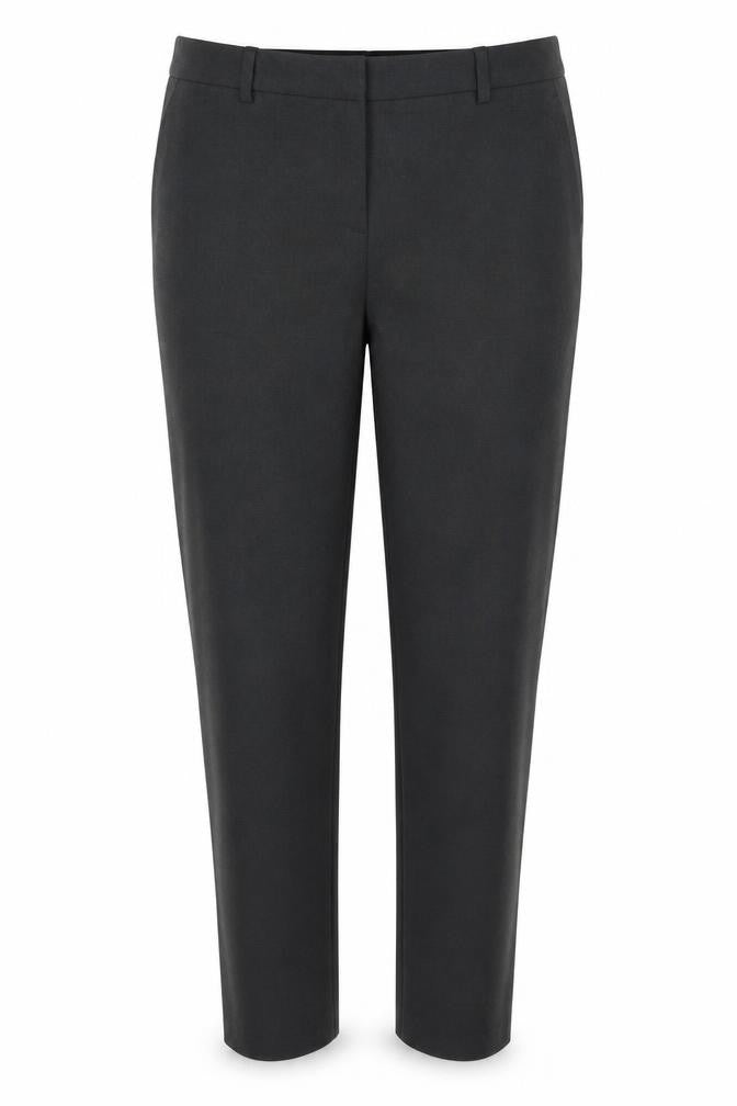 Front view of Marks & Spencer women’s grey trousers, size UK 14, 29.5-inch leg