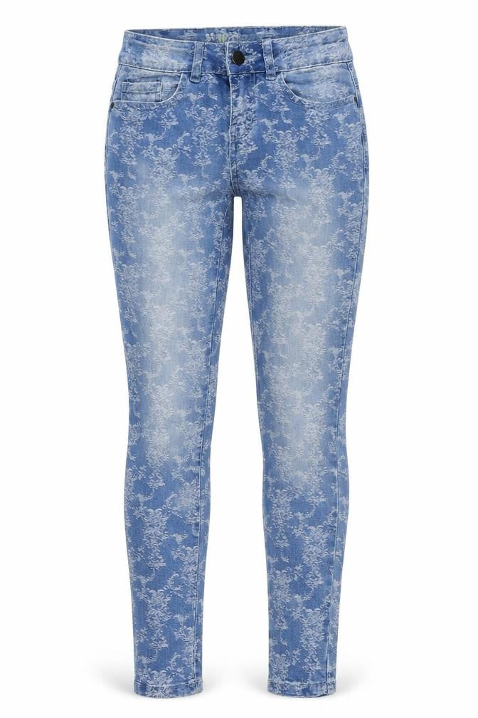 Front view of Primark women’s blue skinny jeans, size UK 6, 30-inch leg