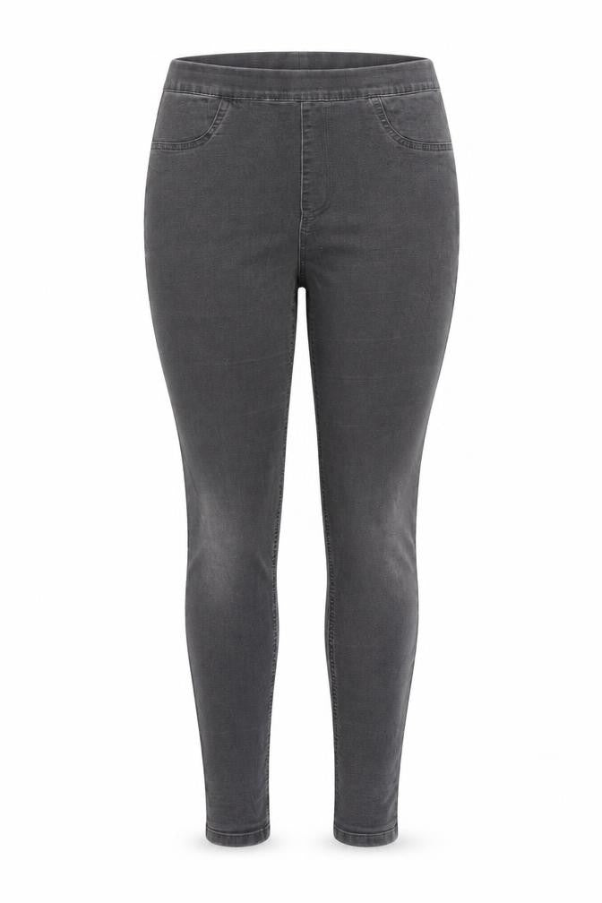 Front view of Marks & Spencer women’s grey jegging jeans, size UK 12, 25-inch leg