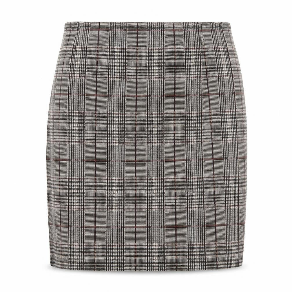 Dorothy Perkins Womens Brown Check  A-Line Skirt Size 8